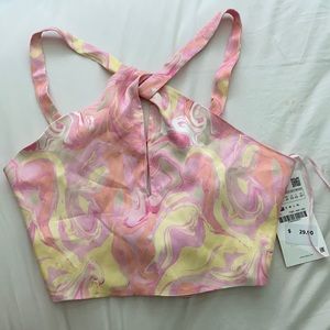 NWT Zara Retro Halter Crop Top